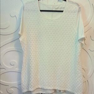 Elegant White Lace Women's Top